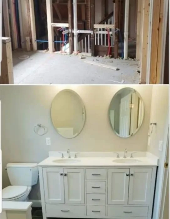Bathroom plumbing remodel