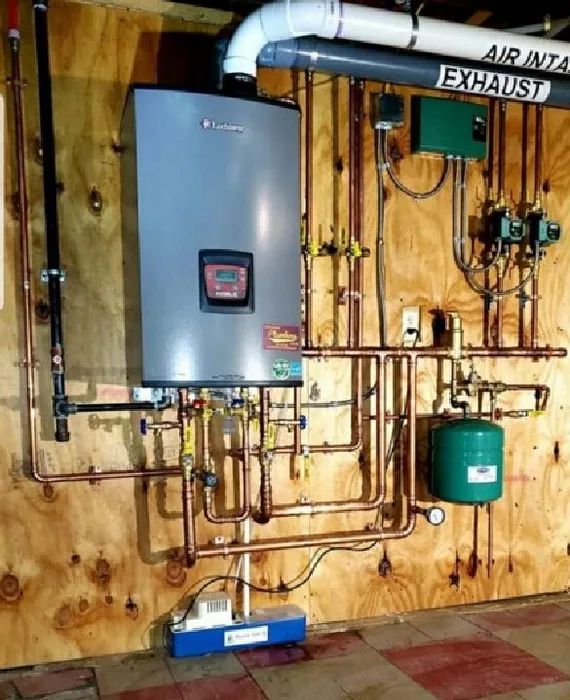 Tankless water heater piping